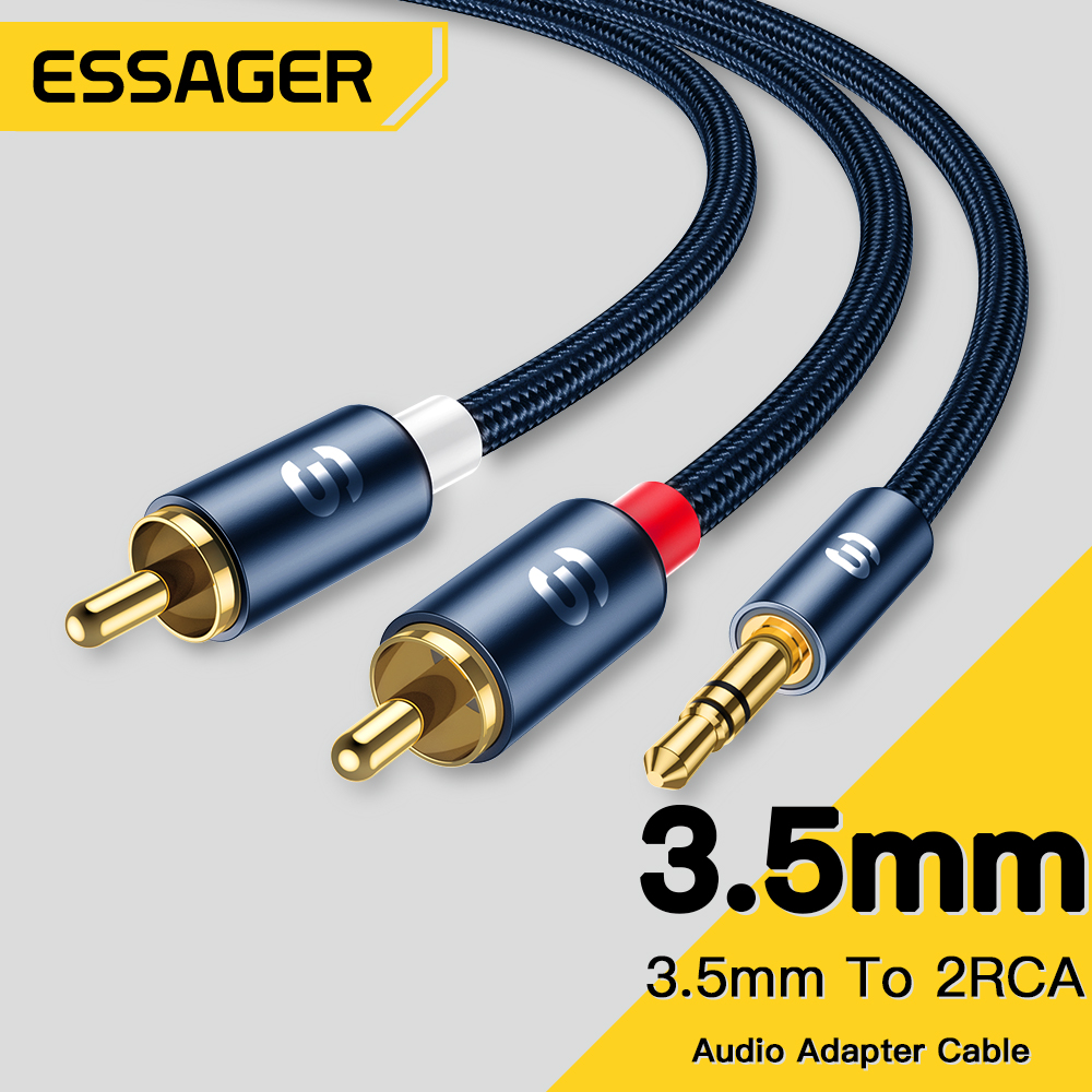 Home Improvement Dvd - Essager สายสัญญาณเสียง3.5มม.ถึง2 RCA ตัวผู้หญิง Splitter Aux