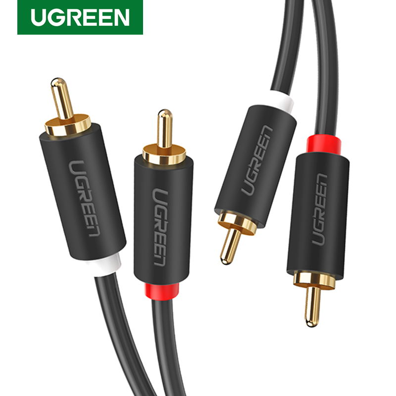 Home Improvement Dvd - UGREEN 2RCA 2 RCA ตัวผู้ชายสายออดิโอทอง RCA