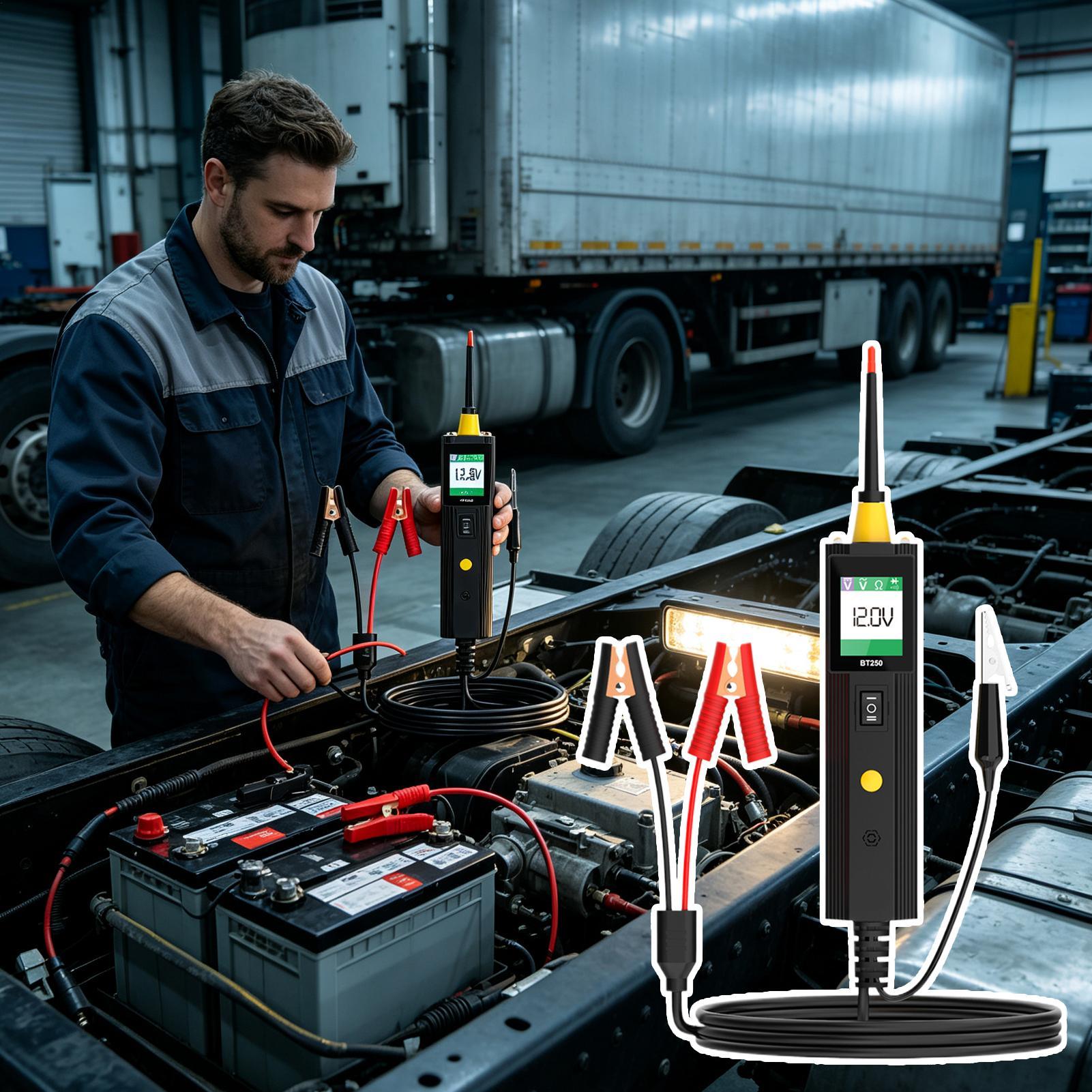 Circuit Breaker Finder - เครื่องทดสอบวงจรไฟฟ้าพร้อมไฟแสดงผล LCD แบบไม่สัมผัส สำหรับตรวจสอบสายไฟรถยนต์ ค้นหาเบรกเกอร์ สำหรับรถบรรทุก