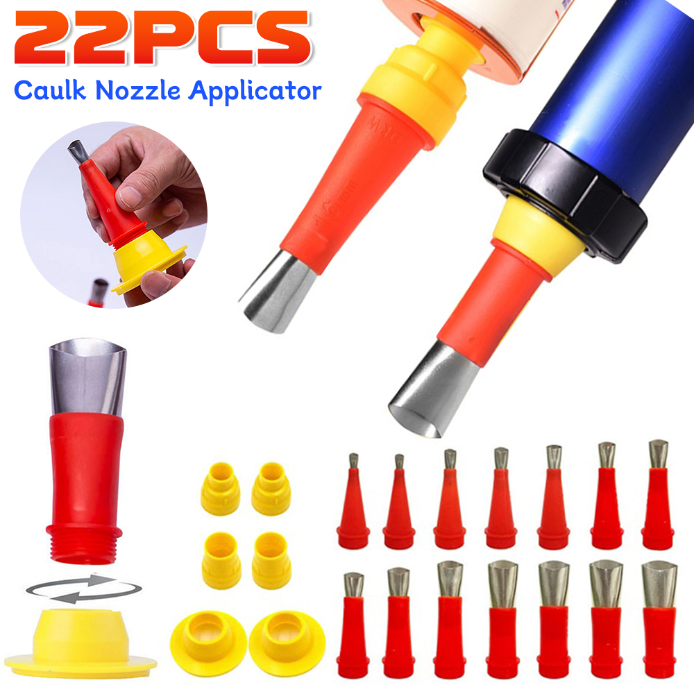 Bathroom Caulk Siliconized - 22 ชิ้นสแตนเลสสตีลกาว Finisher กาวหัวฉีด Applicator กาวห้องครัวห้องน้ําอ่างล้างจาน