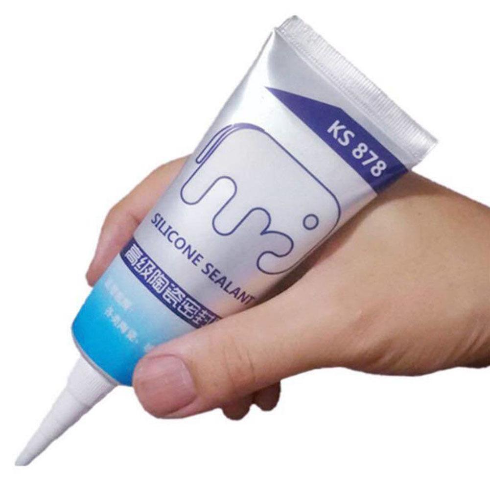 Bathroom Caulk Siliconized - 120ML อเนกประสงค์ซิลิโคนซีลกันน้ํา Caulk Seal Mouldproof แห้งเร็วตกแต่งเย็บกาวสําหรับห้องครัวห้องน้ํา