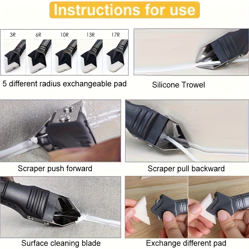 ชุดเครื่องมือซิลิโคน 3 in 1 สำ - Bathroom Caulk Siliconized บทวิจารณ์และราคา