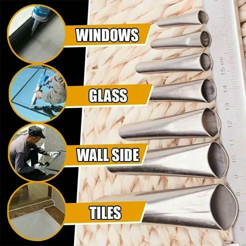 14PCS สแตนเลสสตีลกาวหัวฉีดกาว  - Bathroom Caulk Siliconized บทวิจารณ์และราคา
