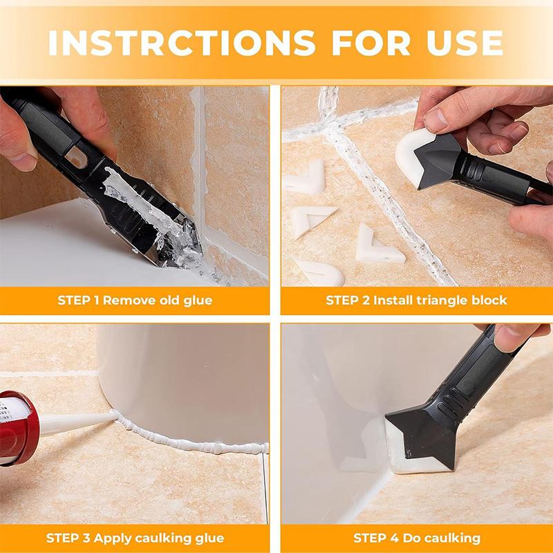 ชุดเครื่องมือขูดซิลิโคน 3in1 พ - Bathroom Caulk Siliconized บทวิจารณ์และราคา
